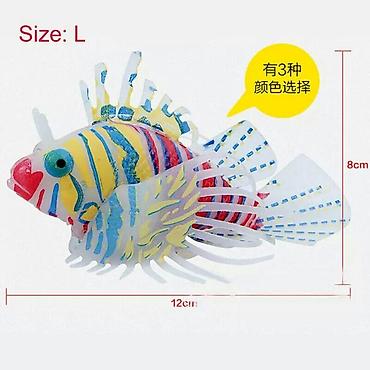 Akvarium üçün fosforlu silikon balıq fiqurları - şəkil 5