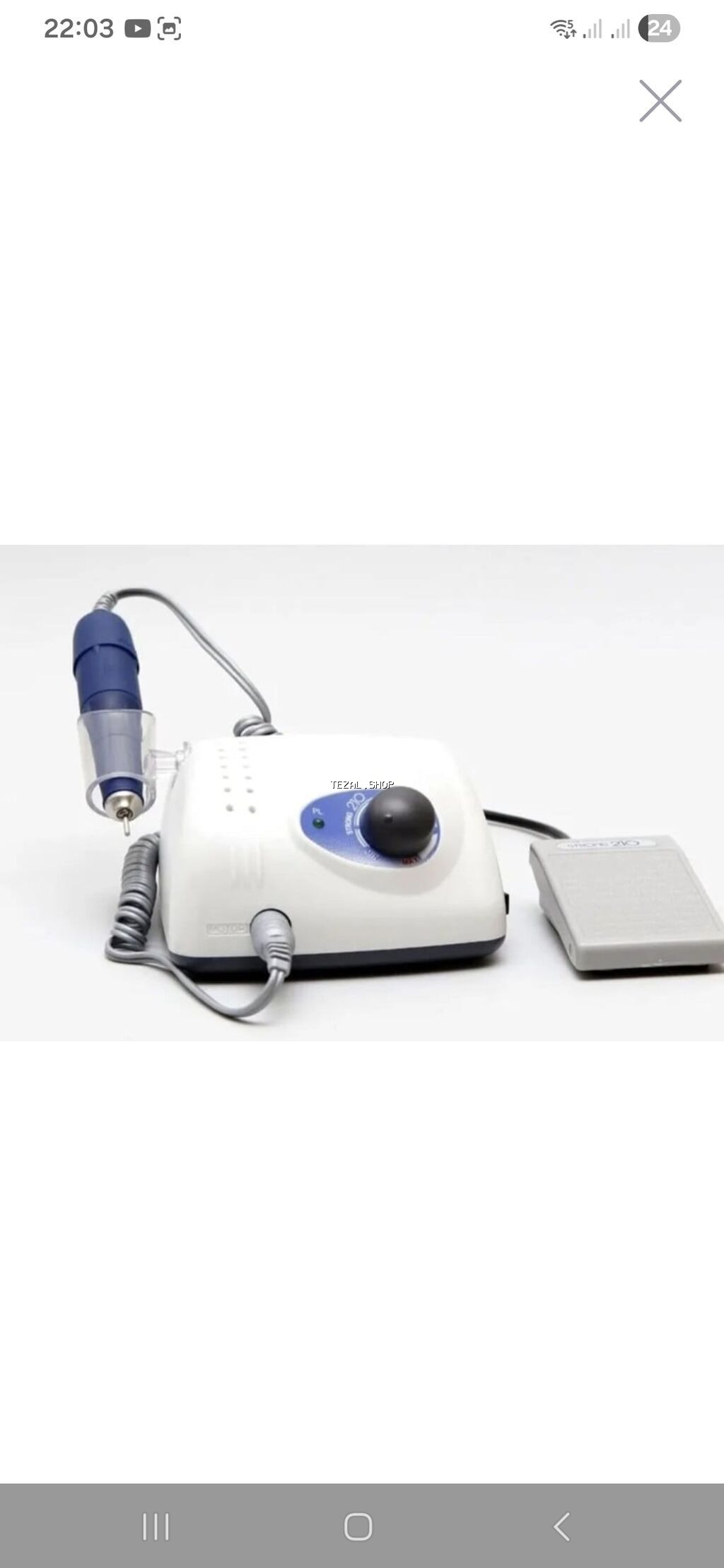 Professional manikür/pedikür üçün frez aparatı 40 K - Ergonomik