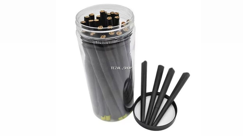 Qara qrafit karandaşlar dəsti – şəffaf silindr qutuda - Dəst