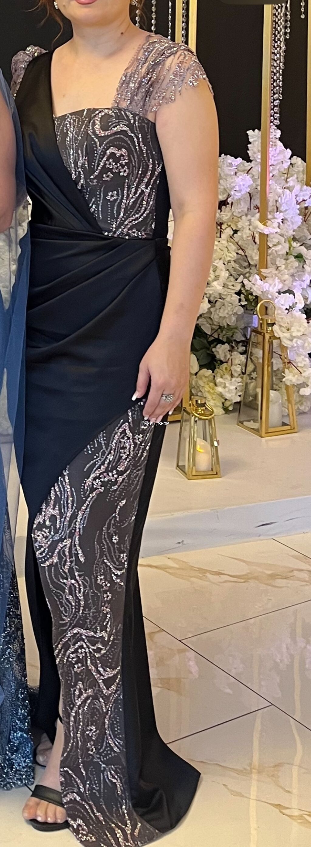 Bəzəkli don - Atelyede baha tikilib,korsetlidir - 1 dəfə toya