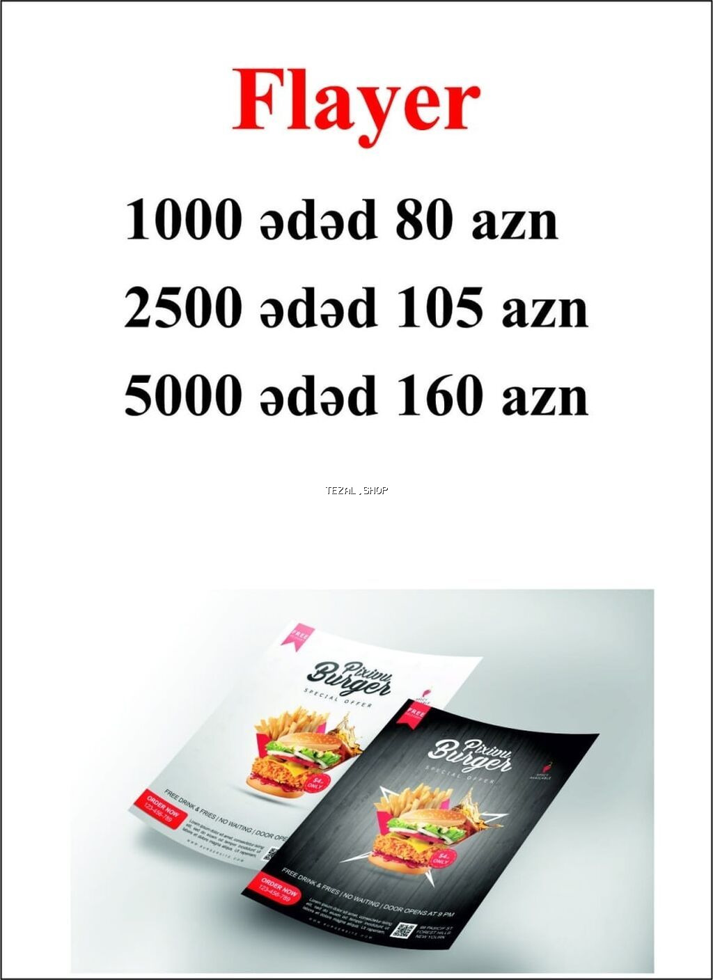 Flayerlərin çap və dizayn olunması