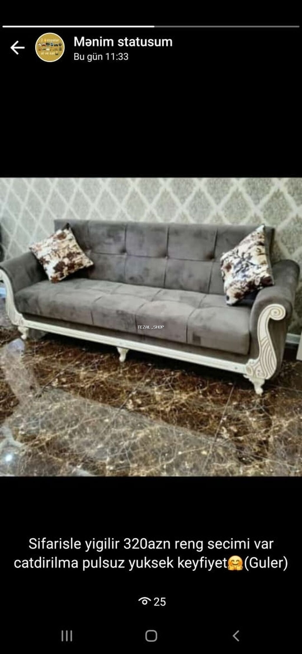 İstenilen olcude və rengde duzelir sifariş qebul olunur