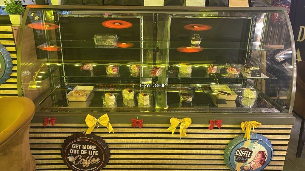 Soyuduculu vitrini - Tip: Qabarıq ön şüşəli, üfüqi vitrin - Tətbiq