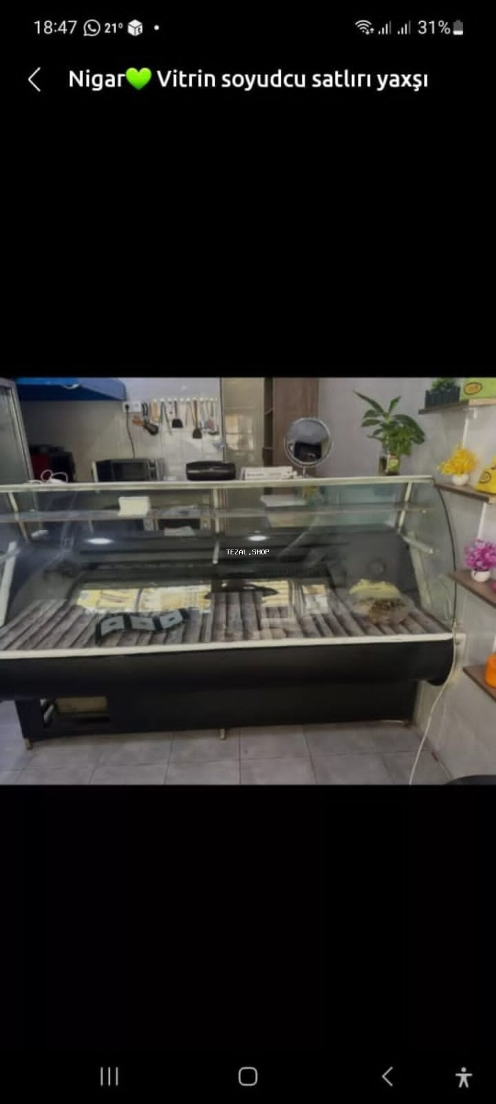 TƏCİLİ SATILIR. Vitrin tipli soyuducu vitrin - Mağaza, kafe