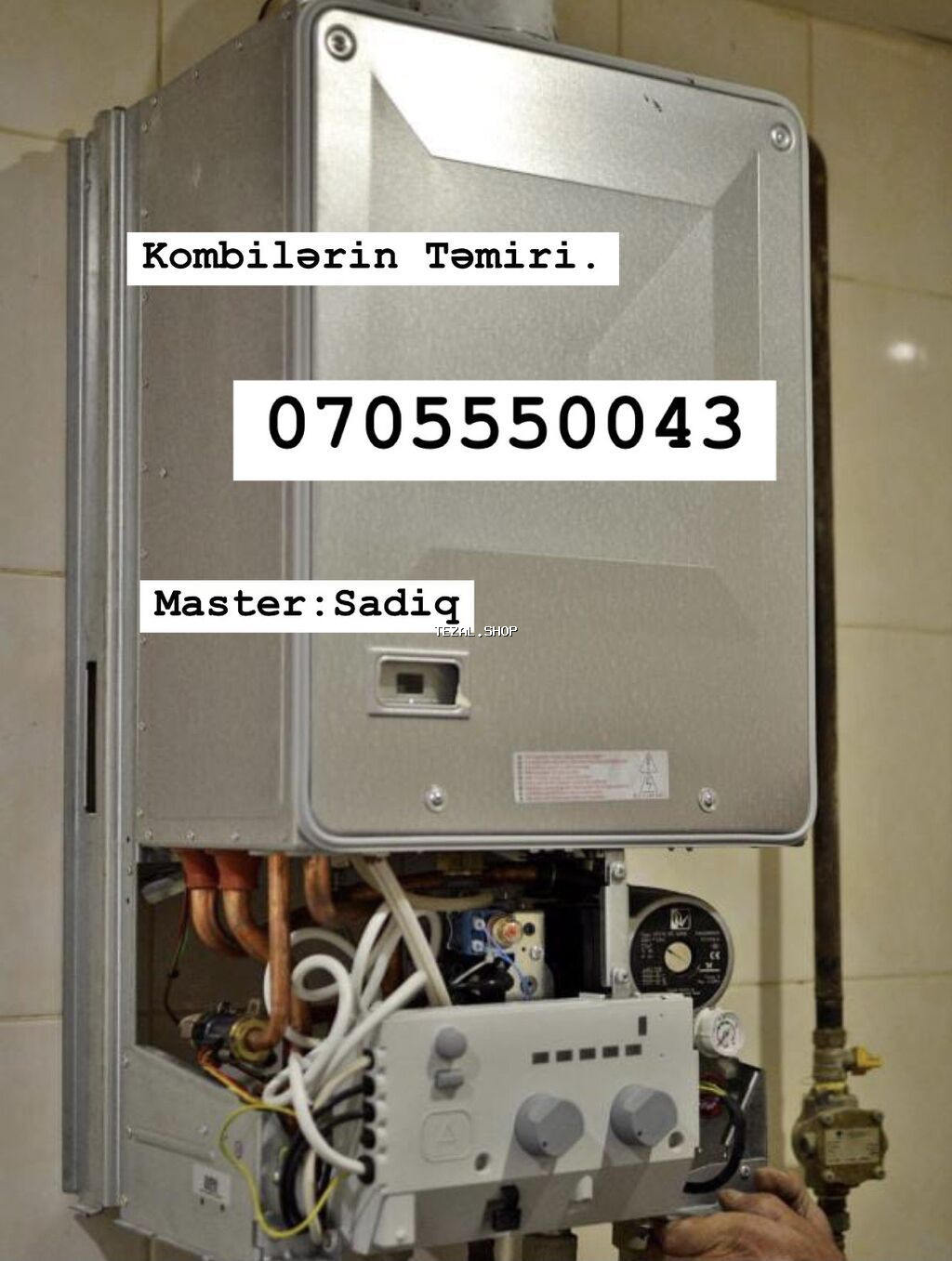 Kombi ustasi Kombi ustası Комби мастер Kombi servis Boiler repairman - şəkil 2