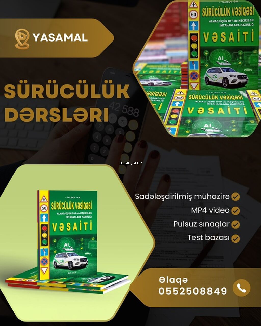 Yasamalda sürücülük dərsləri – Sadələşdirilmiş mühazirələr – MP4