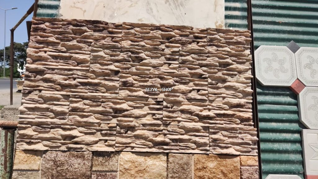 Dekorativ fasad daş panelləri - Material: süni daş əsaslı dekorativ