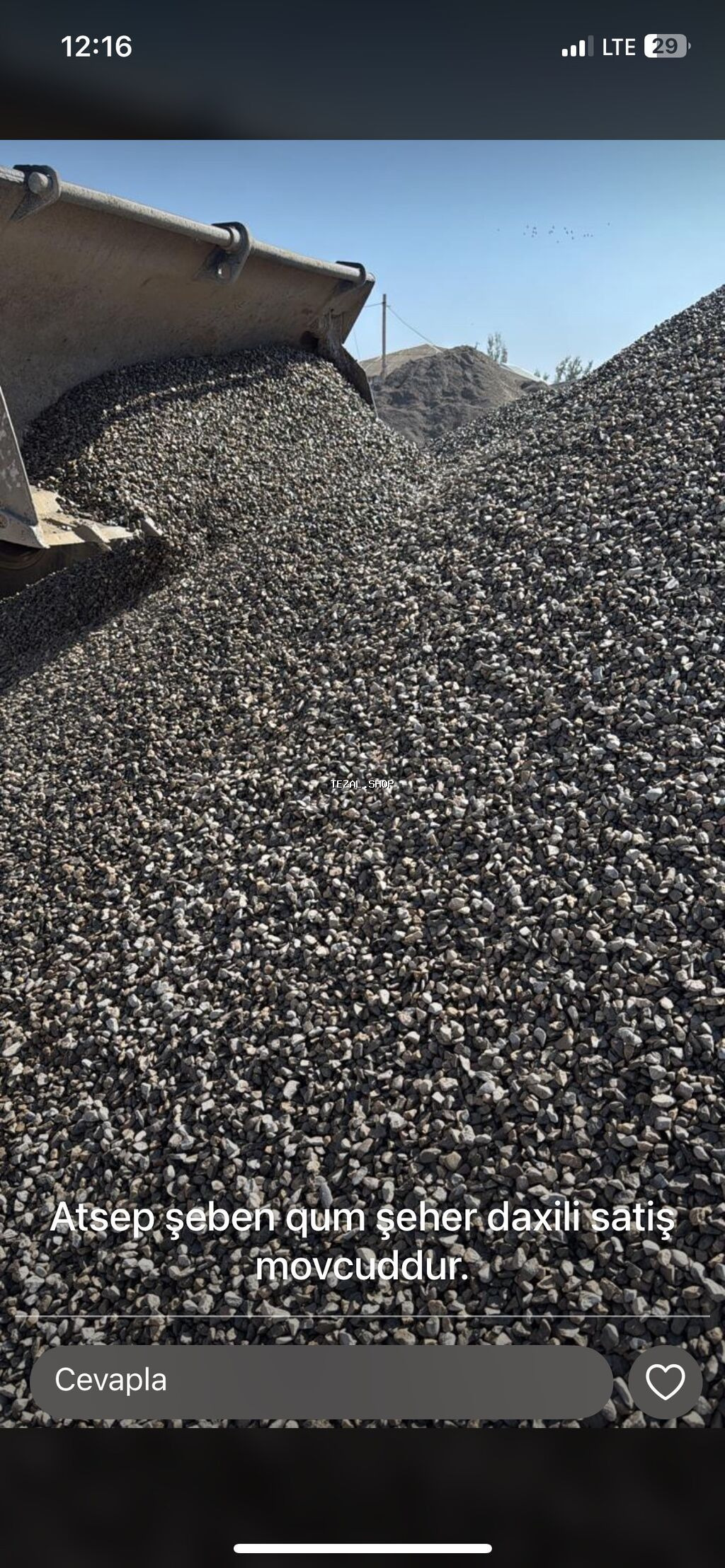 Qum, Otsep, Şebel, Bağ qumu Hər növ inşaat materiallarının satışı