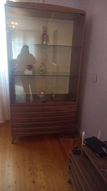 Mebel dəsti – konsol güzgü ilə + vitrİN şkaf - Üslub: müasir, ağac - şəkil 3