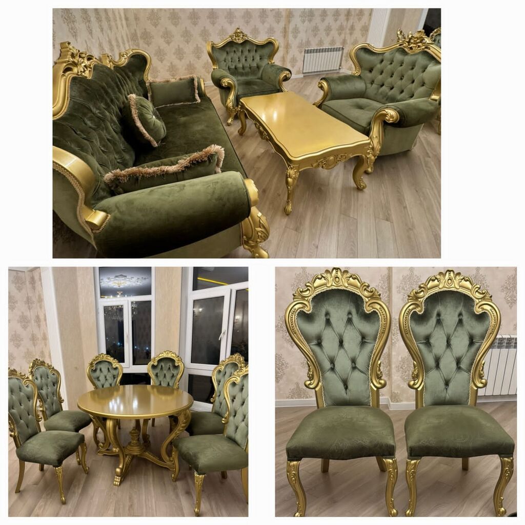 Divan kreslo desti jurnalni daxil ve masa 6 oturacaqla 2800azn