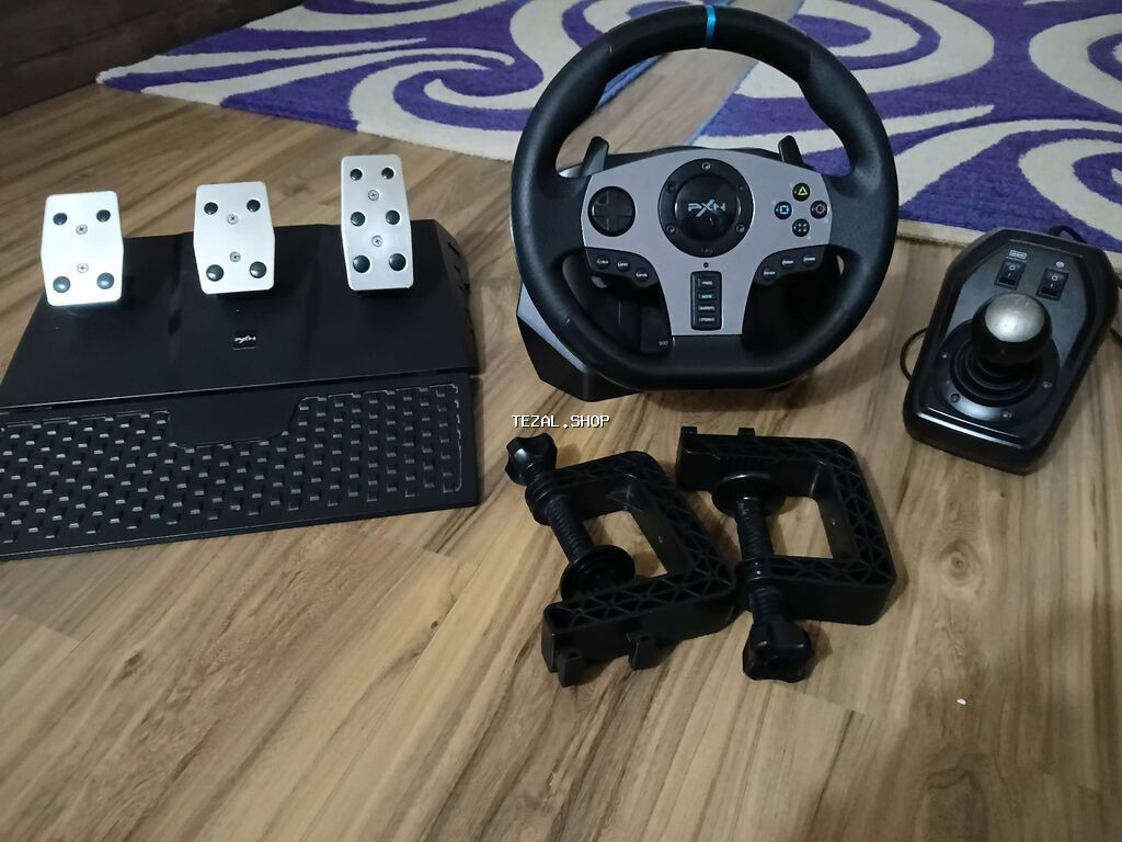 PXN yarış sükan dəsti – sükan, 3 pedallı blok və mexaniki sürət qolu