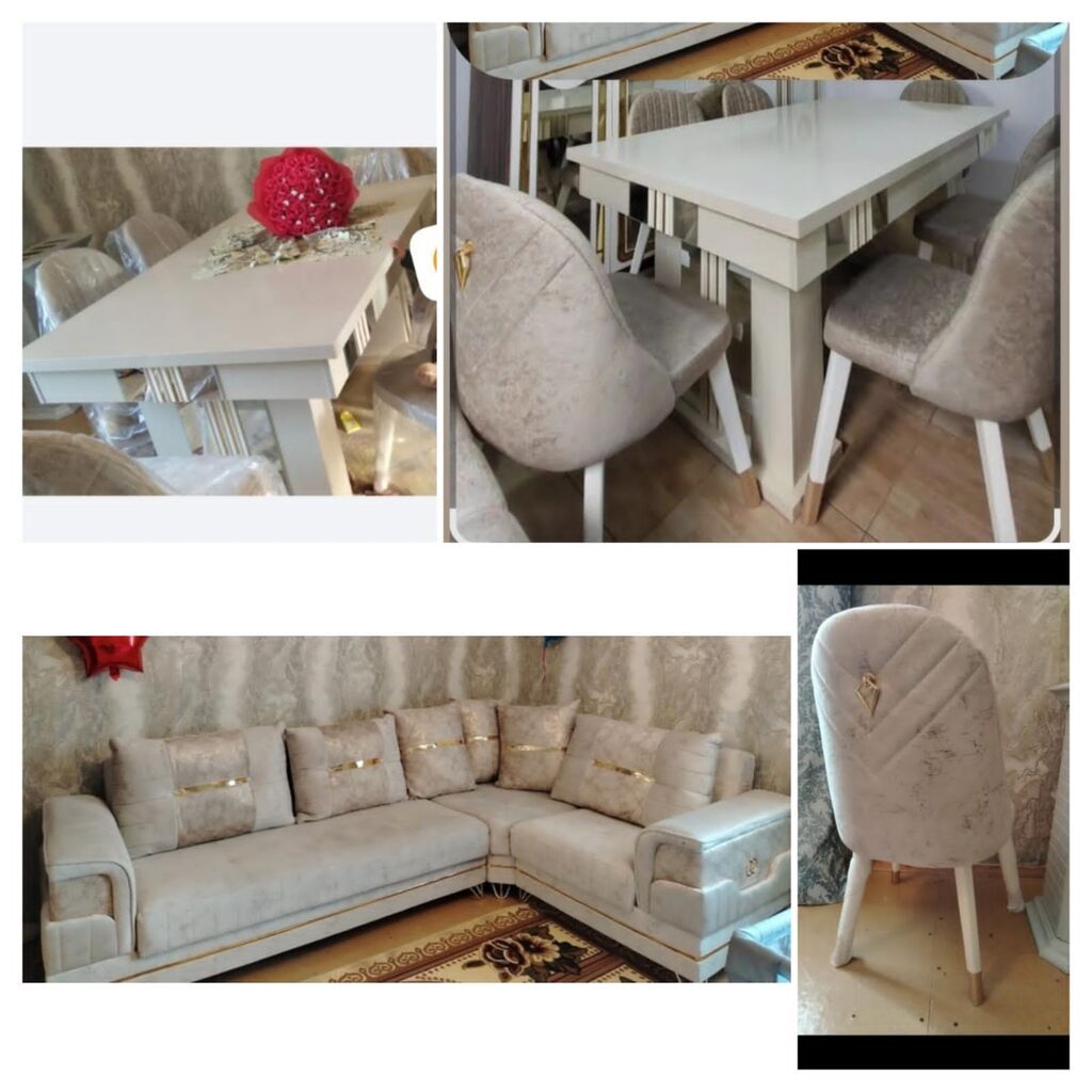 Kunc divan ve masa desti 1600 azn. Tezedir istifade edilmeyib. Fabrik