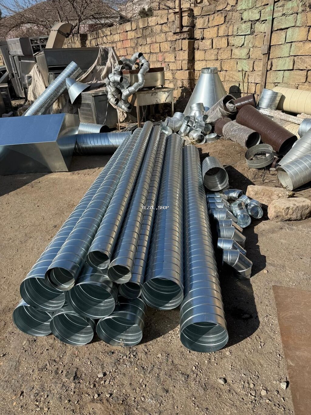 Havalandırma sistemləri üçün spiral borular və kvadrat kanallar