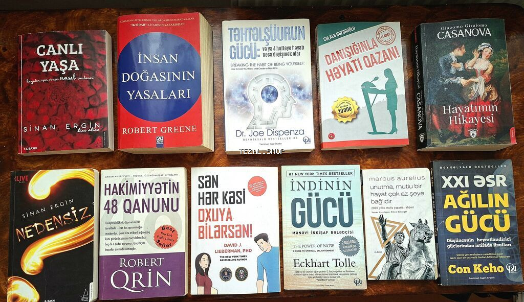 Məhsul: Özünüinkişaf və ədəbiyyat kitabları toplusu (10+ adda)