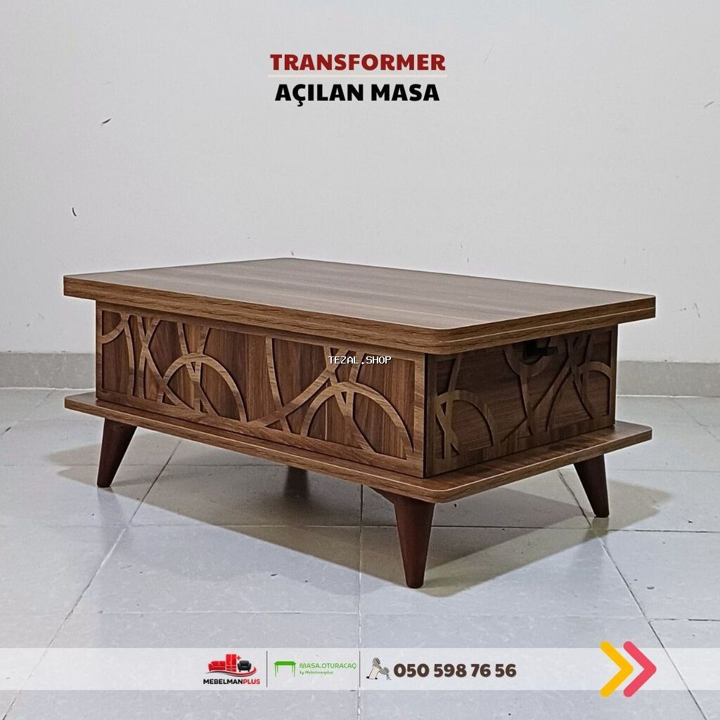 Jurnal masası, Yeni, Transformer, Dördbucaq masa - şəkil 2