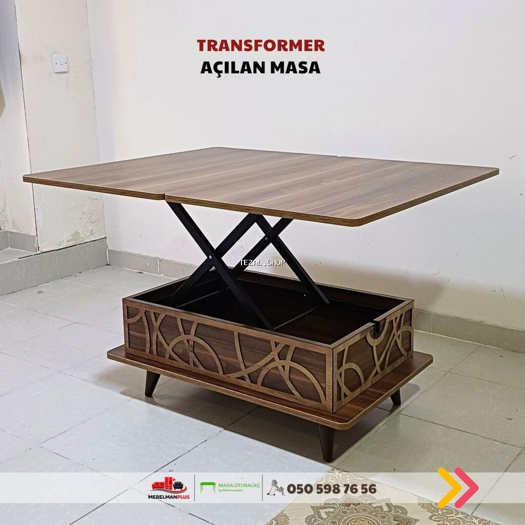 Jurnal masası, Yeni, Transformer, Dördbucaq masa - şəkil 3