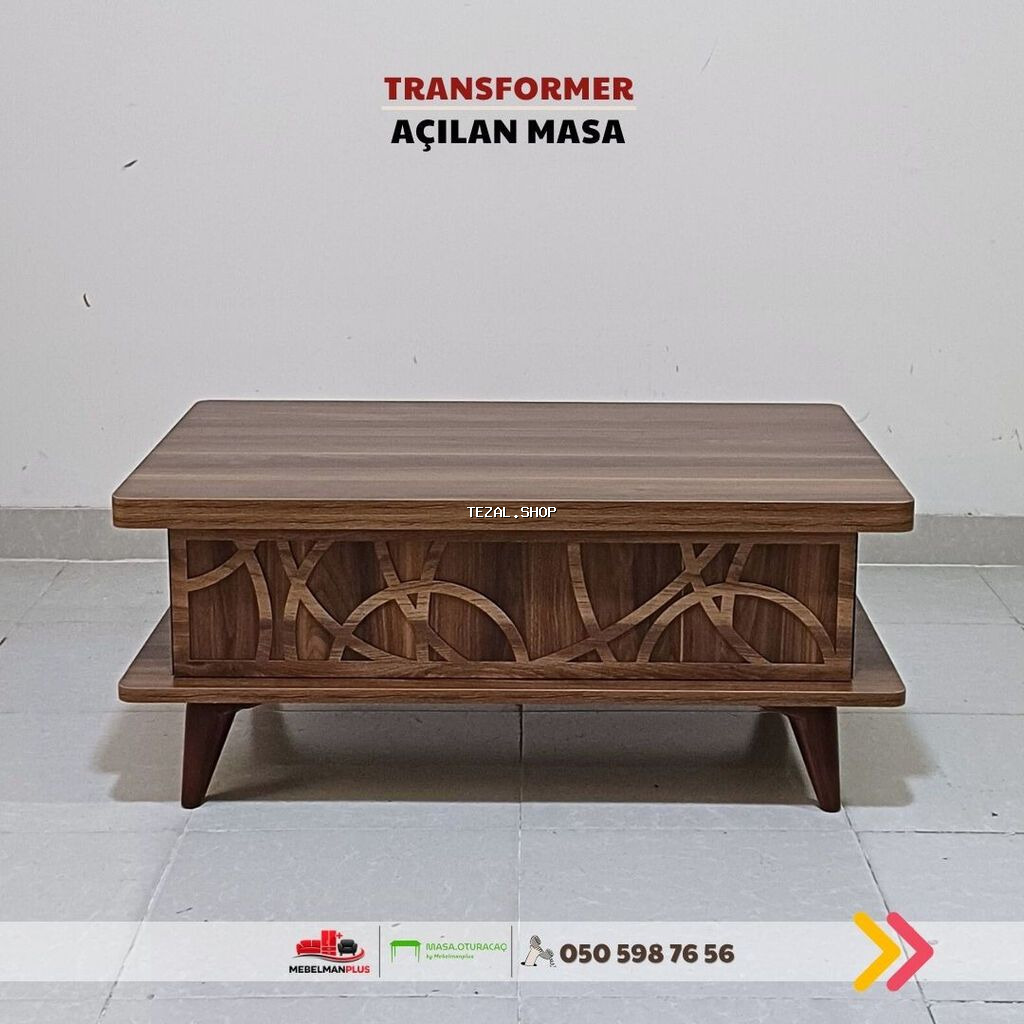 Jurnal masası, Yeni, Transformer, Dördbucaq masa - şəkil 4