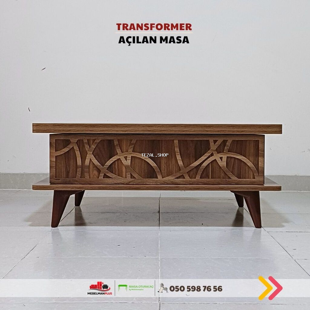 Jurnal masası, Yeni, Transformer, Dördbucaq masa - şəkil 5