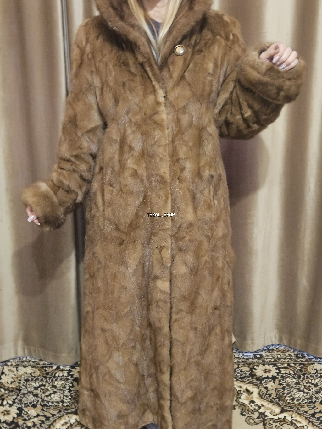 Kürk, L, XL, rəng - Qəhvəyi