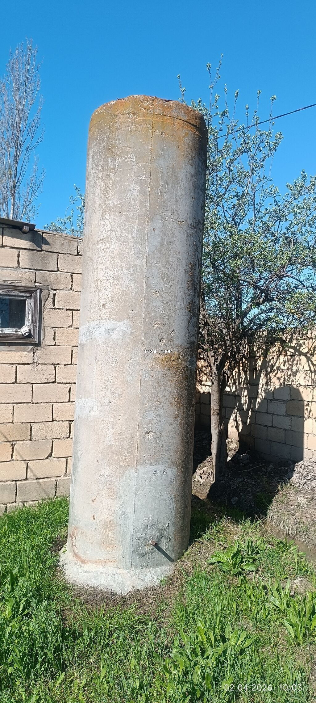 5 m Beton boru qalin armaturla