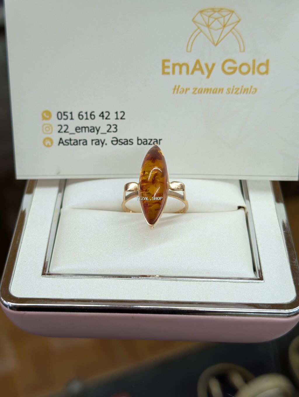 Üzük, Sarı qızıl, Kəhrəba - şəkil 2