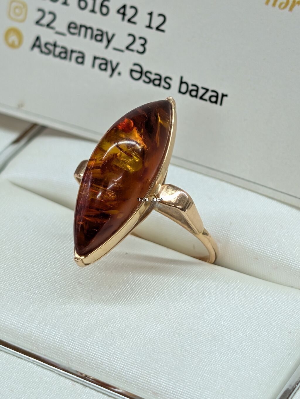 Üzük, Sarı qızıl, Kəhrəba - şəkil 3