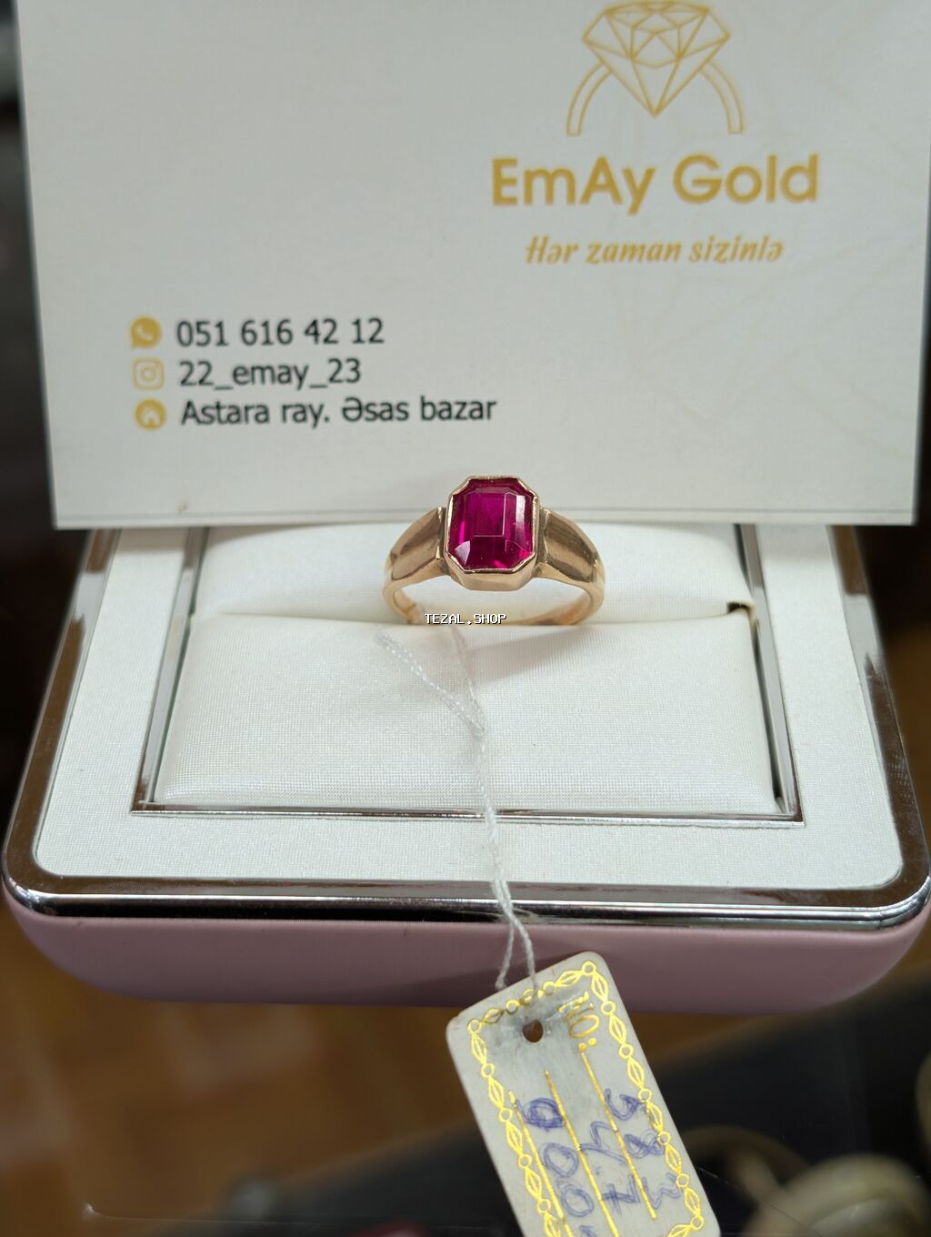 Üzük, Sarı qızıl, Yaqut - şəkil 2