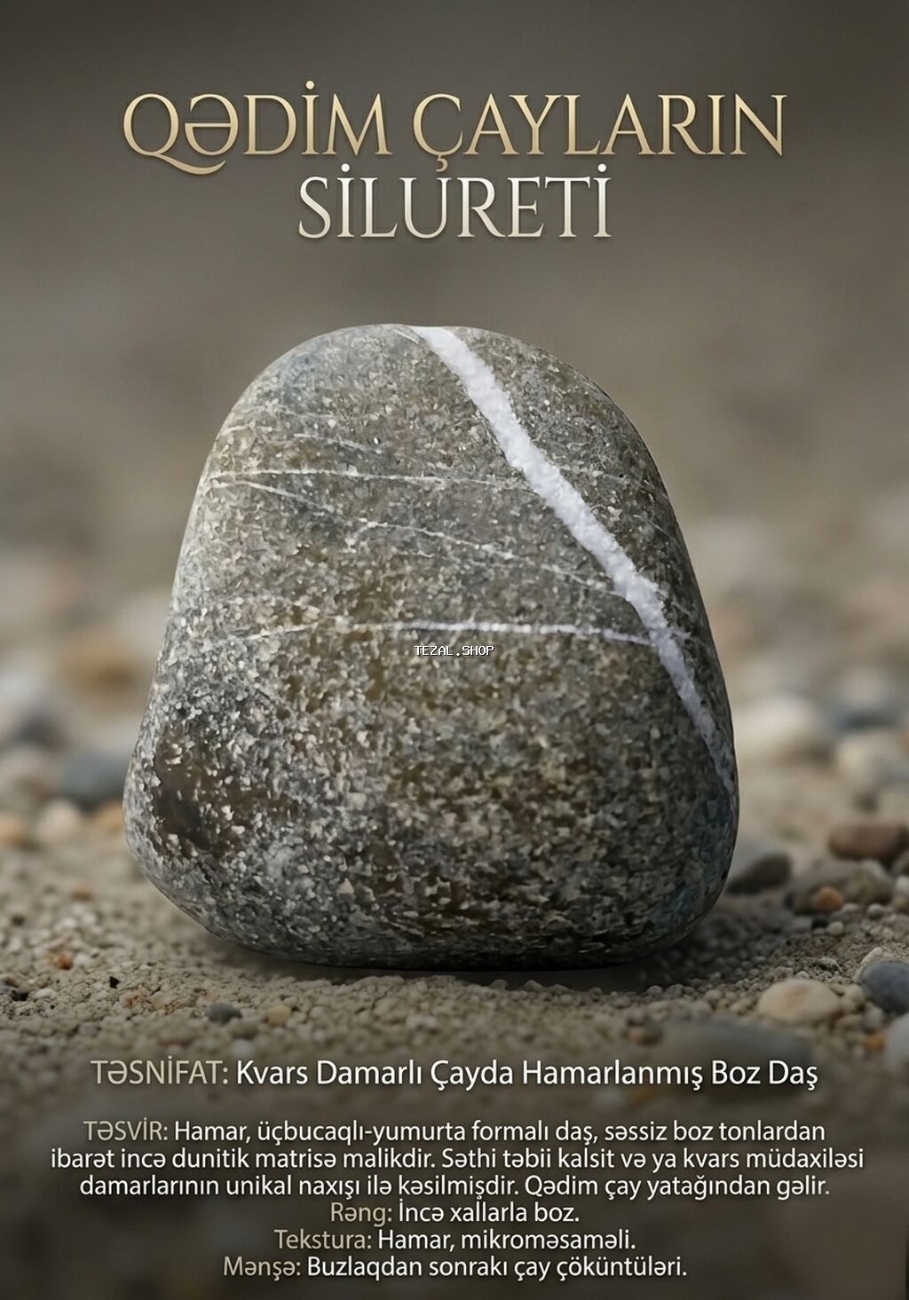 Təbii kvars zolaqlı daş