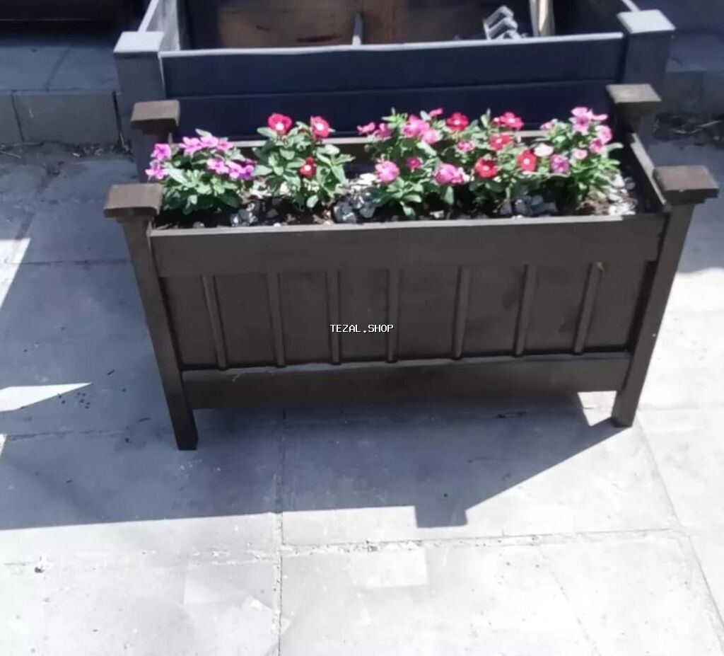 Dibçəklər kafe heyitçin Taxta dekorativ gülbəsləri və bağ, qutuları - şəkil 3