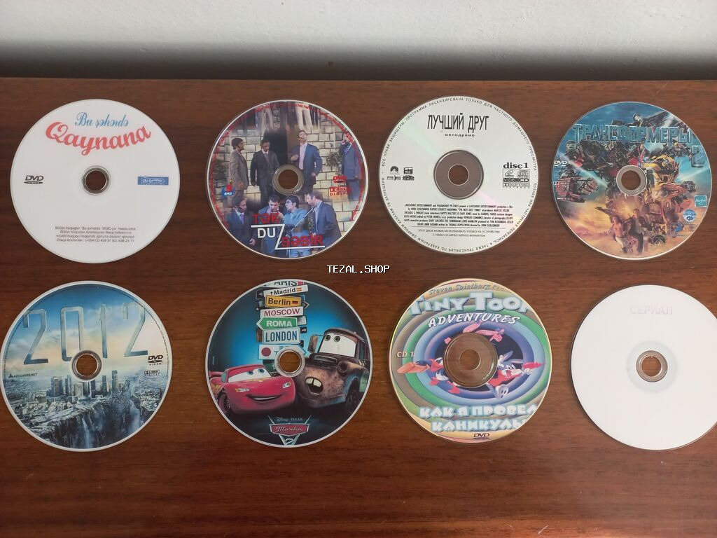 Dvd disklər (kinolar və cizgi filmləri). Hamısı əla işləyir. Bir ədədi