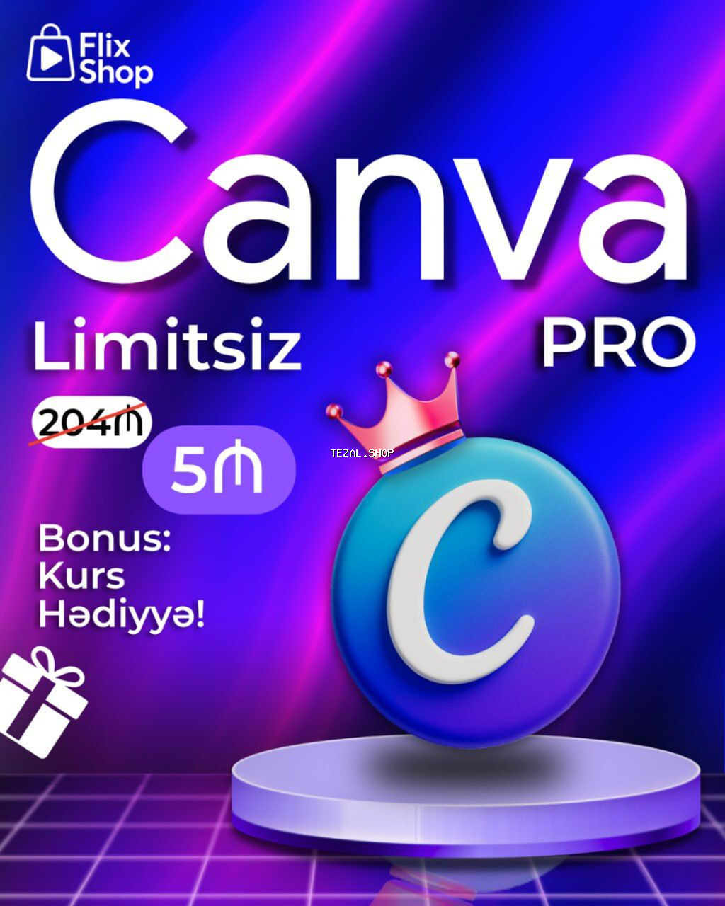 Canva Pro - Ömürlük Abunəlik! BU FÜRSƏTİ QAÇIRMA! 😍 • Cəmi 5₼