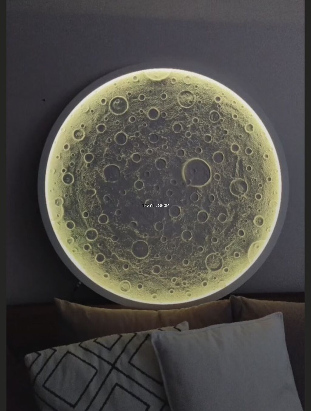 Dekorativ “Ay” LED divar lampası - Dairəvi dizayn: Ay səthinin krater - şəkil 5