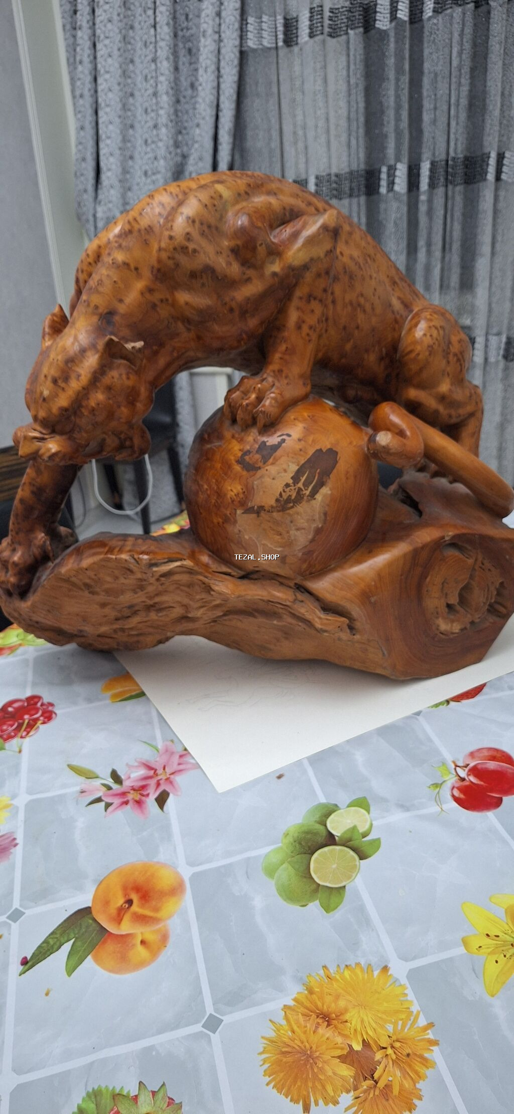 Fiqur, Taxta, rəng - Qızılı - şəkil 3