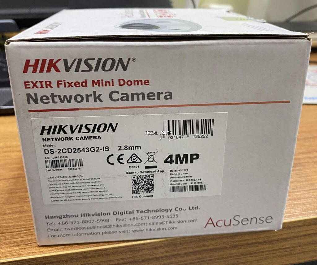 Hikvision AcuSense Şəbəkə Kamerası İP kamera Model: DS-2CD2543G2-IS - şəkil 2