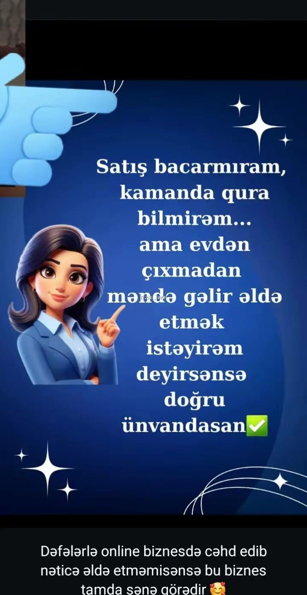 Online gəlir əldə etmək üçün evdən çıxmadan işləmə imkanı təklif