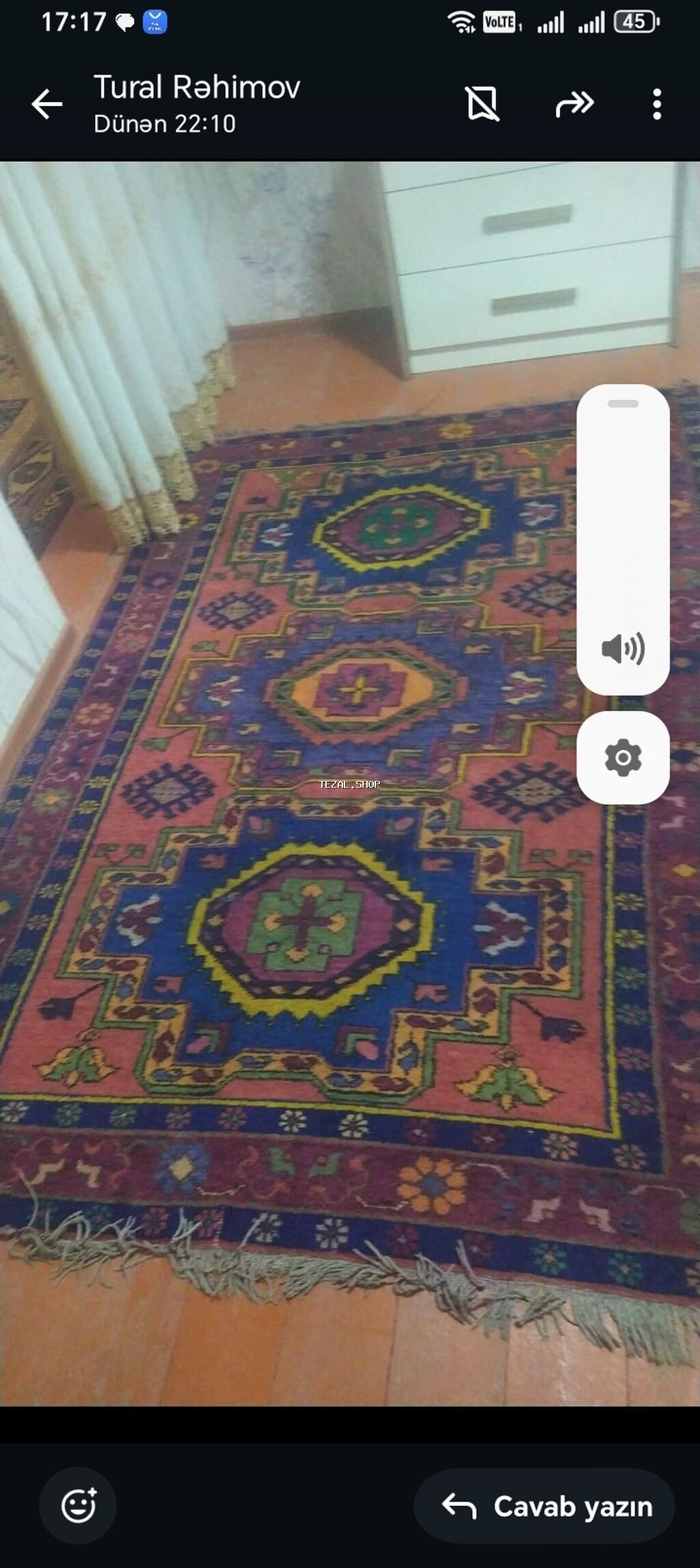 1965 xalacasdi əlilə toxunub ne rəng vurulub ne birşey temiz toxuma - şəkil 2