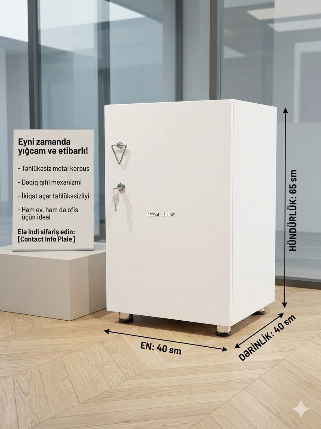 ​🌟 Ofisiniz və Eviniz Üçün Modern Həll: Yığcam və Təhlükəsiz Şkaf!