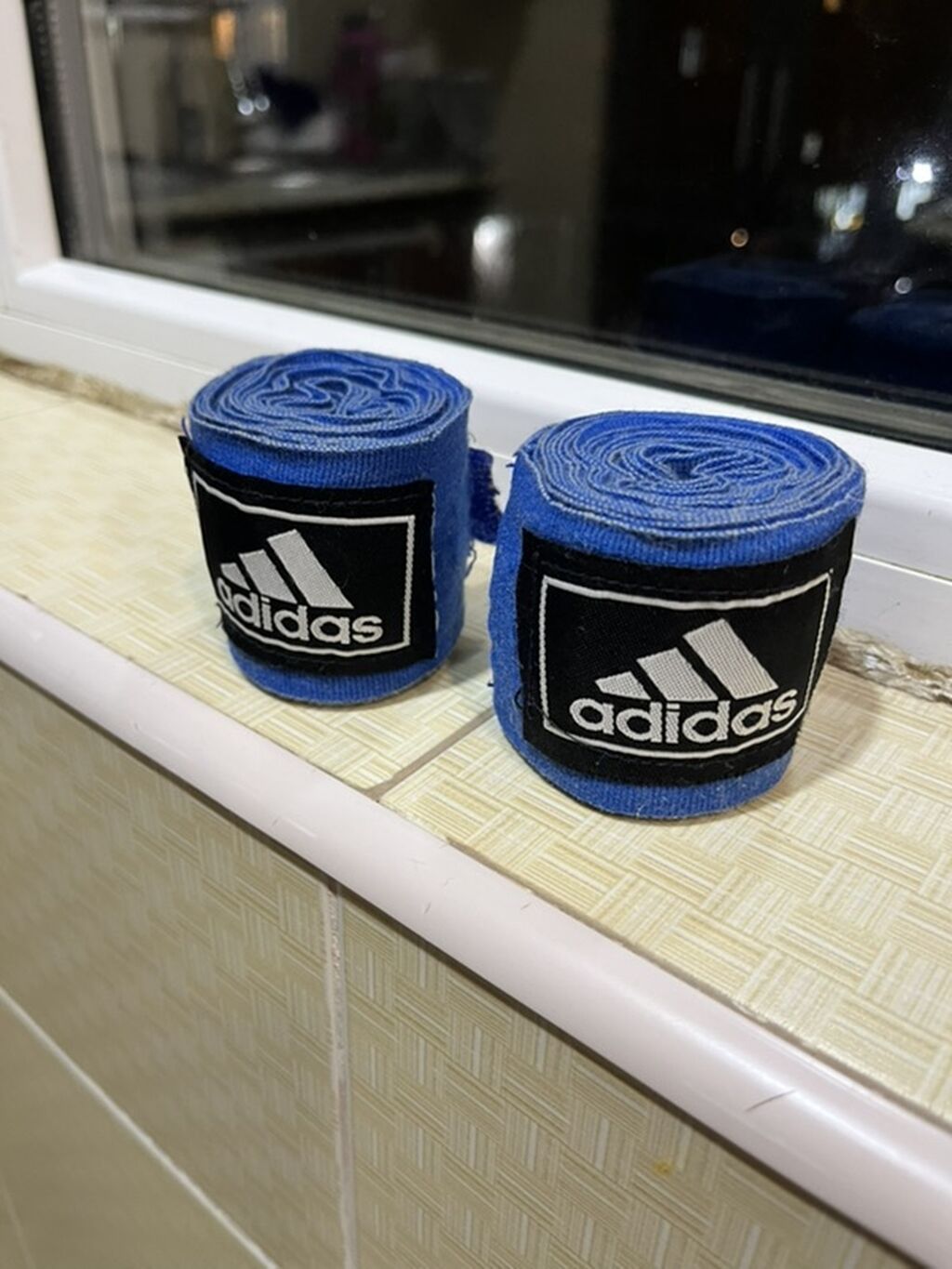 Adidas boks/budqa üçün əl sarğıları (cüt) - Rəng: mavi - Brend loqolu