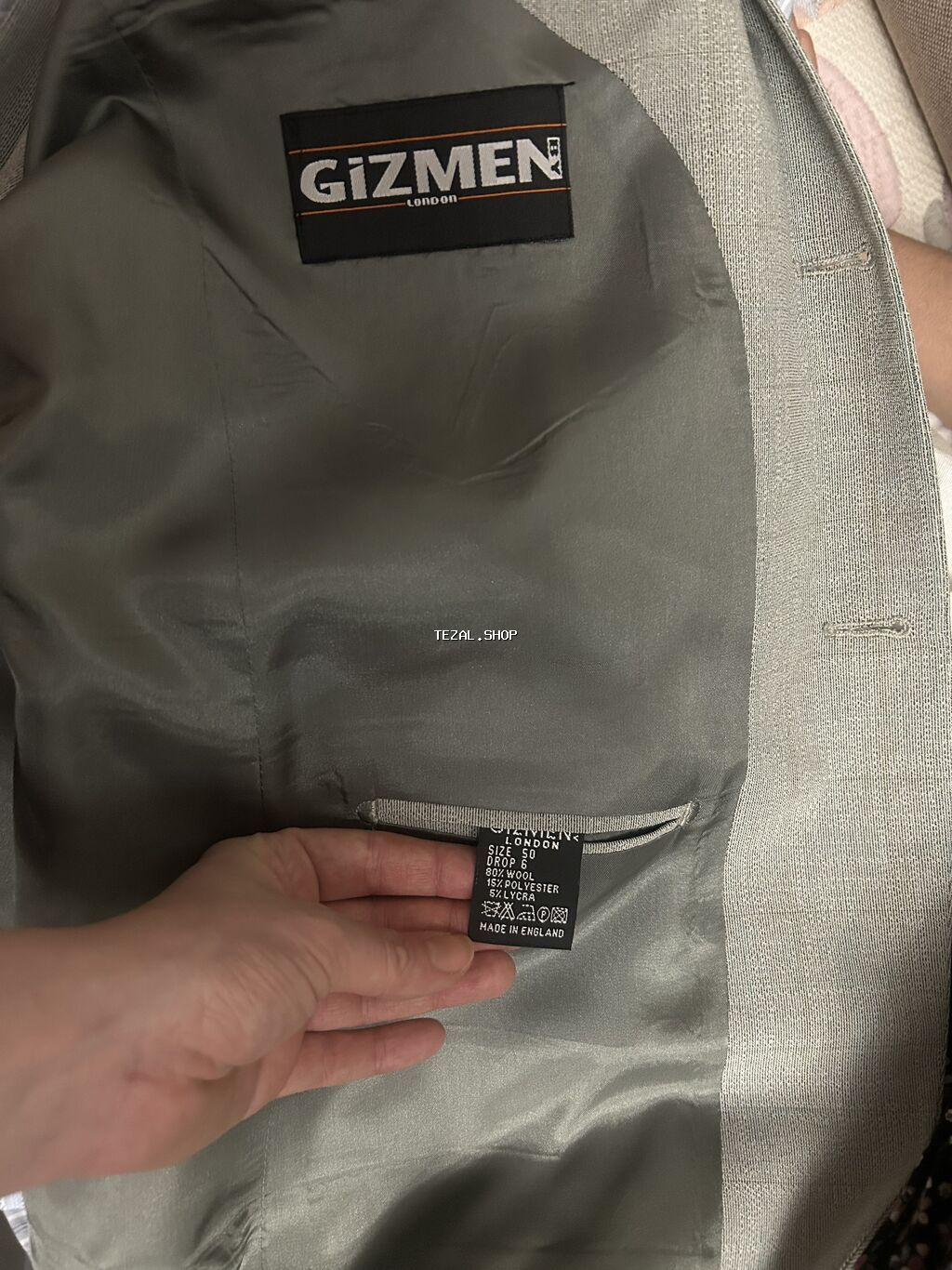 Kişi geyim dəsti – GİZMEN London pencək + zolaqlı köynək - Brend - şəkil 3