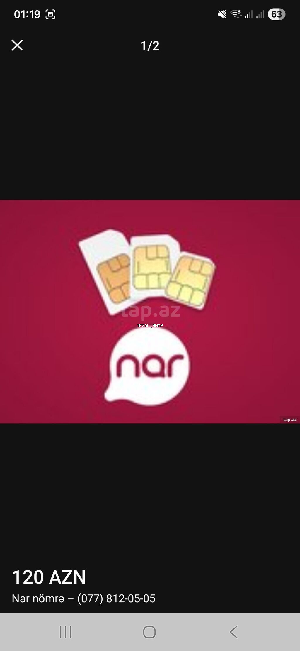 Nömrə: ( 077 ) ( 8120505 )