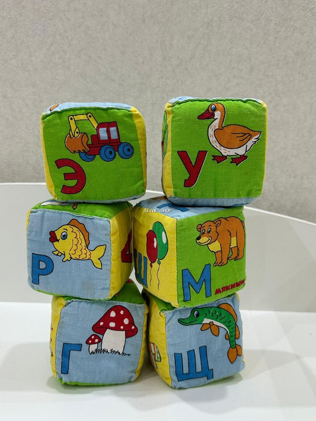 Yumuşaq kubikler,parçadandı,6 ədəd,her hissesi sekillidi ve herifler - şəkil 2