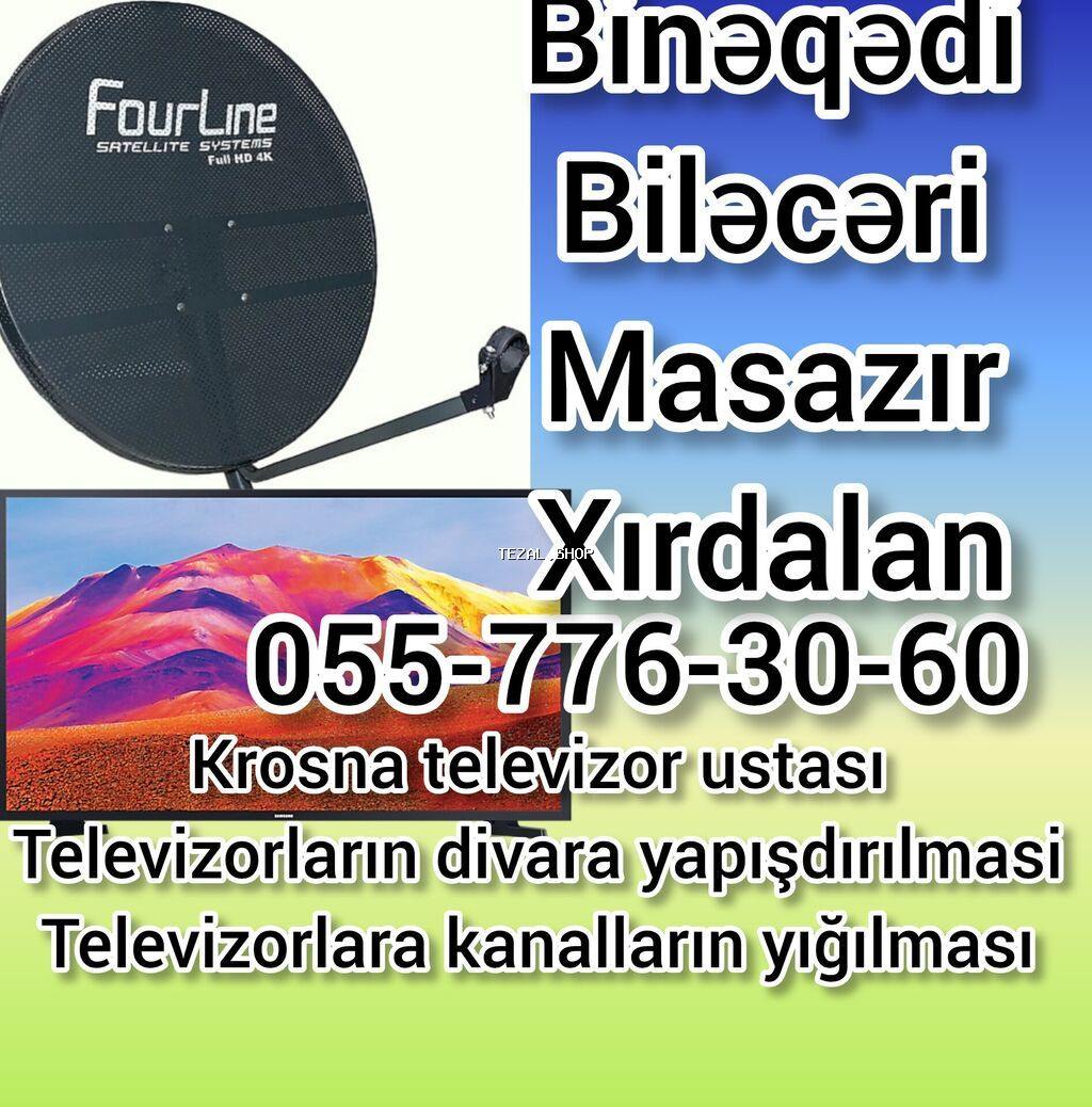 Peyk antenalarının quraşdırılması | Təmir, Quraşdırılma, Tənzimlənmə | Zəmanət