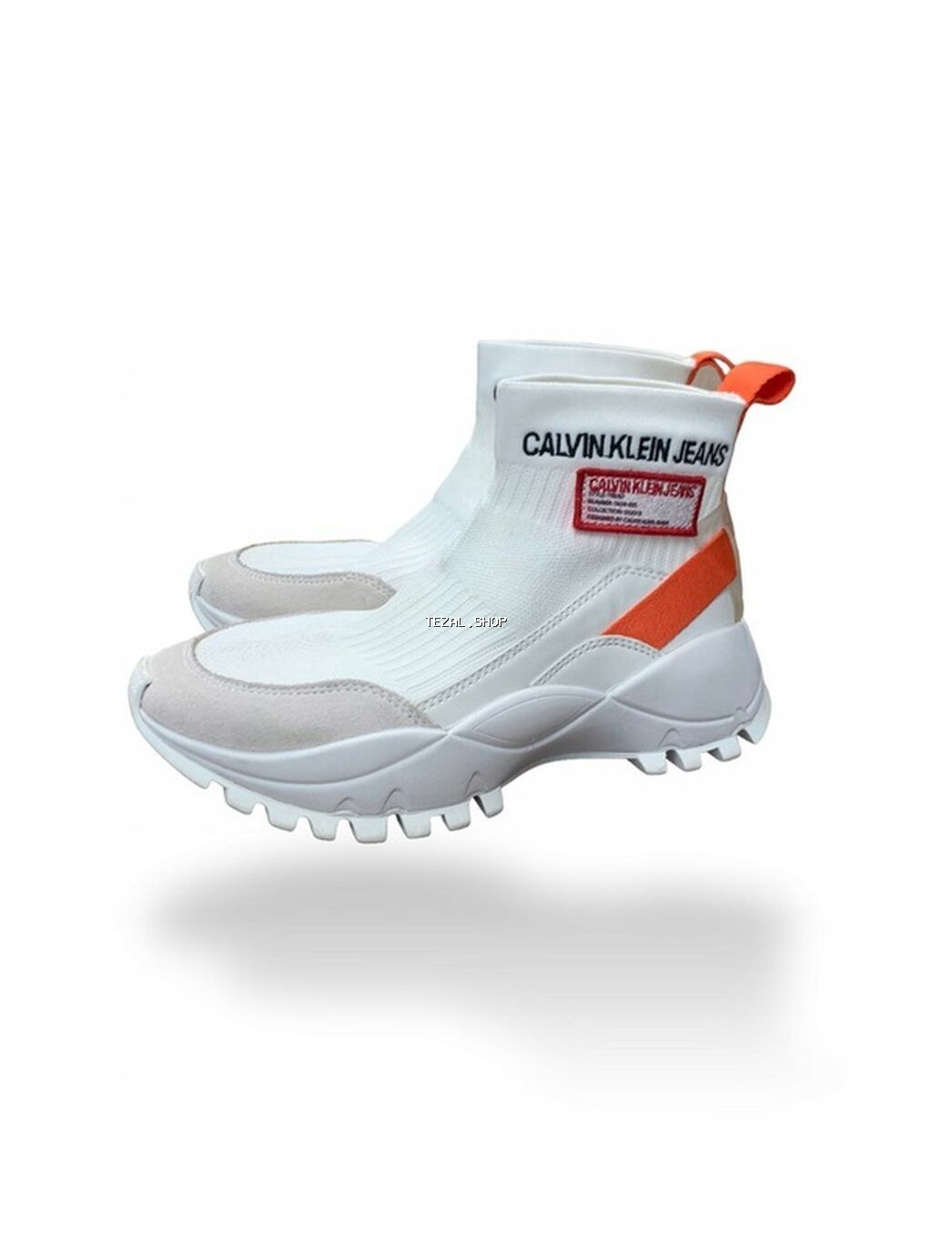 Calvin Klein Jeans “Tysha” ağ rəngdə corab tipli krossovkalar Saytda - şəkil 3