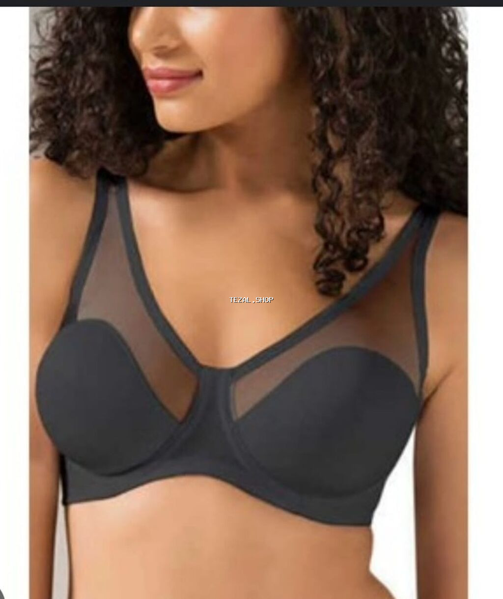 Qadın toparlayıcı balensiz bralet – şəffaf tül detallı - Rənglər: ağ - şəkil 3