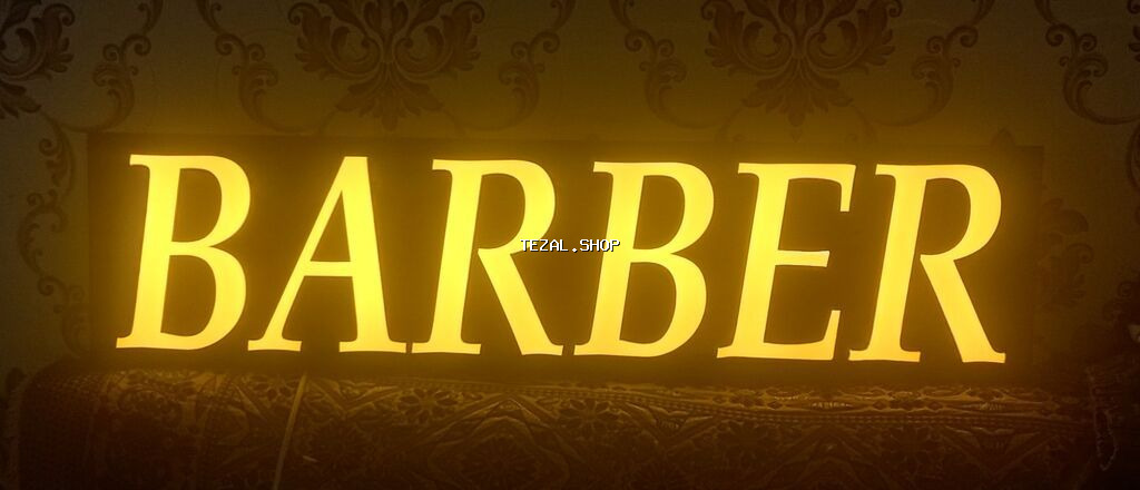 Barber reklamı.Yenidir.Orqsteklo (plastik) material ilə