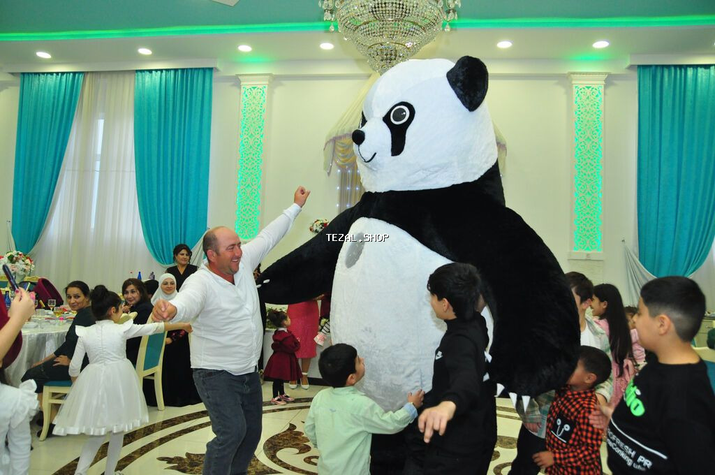 Panda maskot Satilir 3 metr panda üzərində 2 batarya və charger - şəkil 5