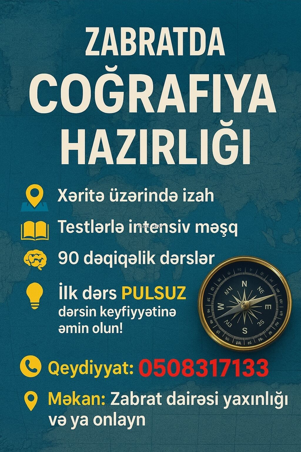 Repetitor, Coğrafiya, Azərbaycan dili, İmtahanlara hazırlıq, Abituriyent hazırlığı