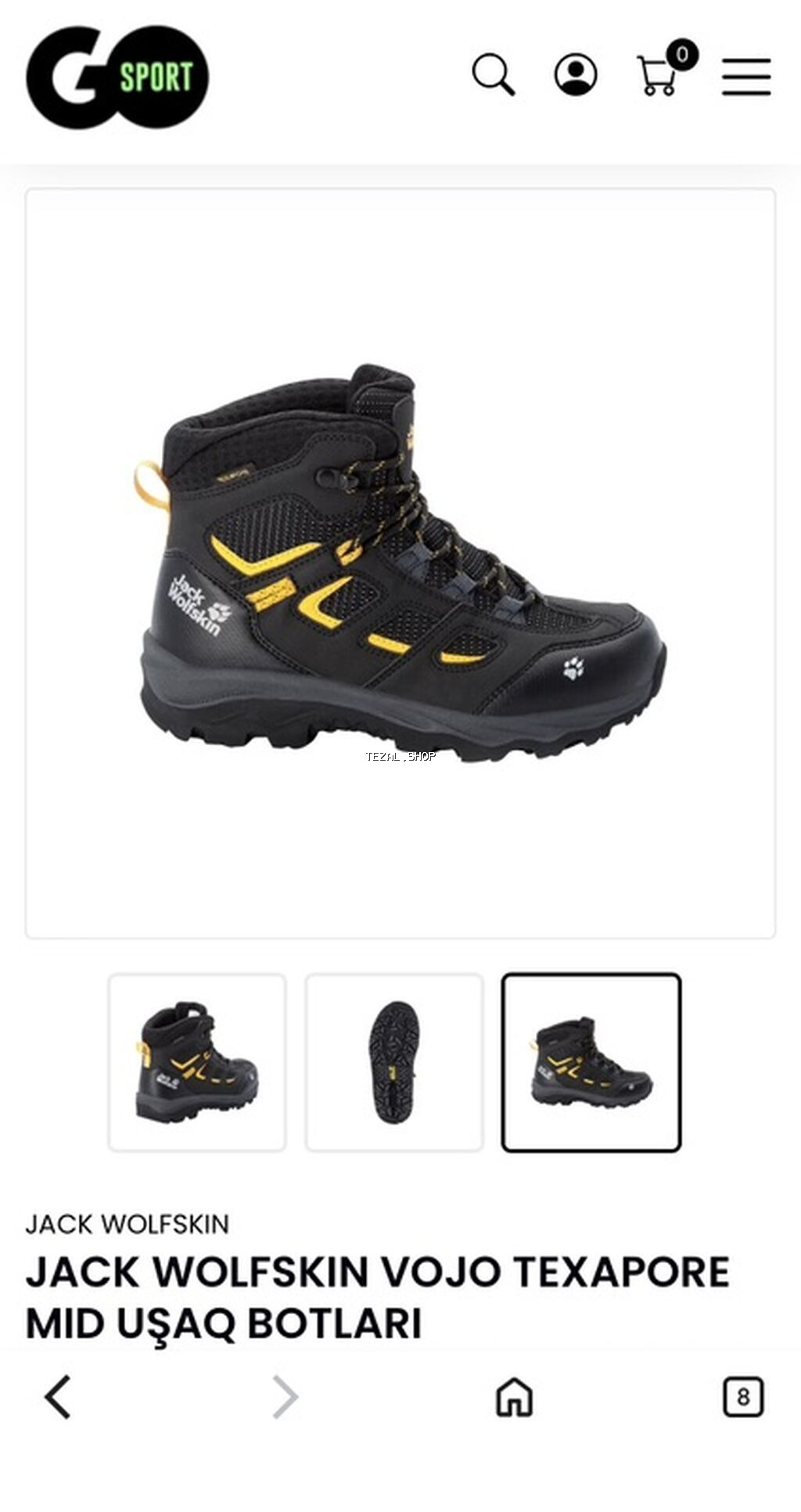 JACK WOLFSKIN VOJO TEXAPORE MID uşaq botları 155 manata Gosport