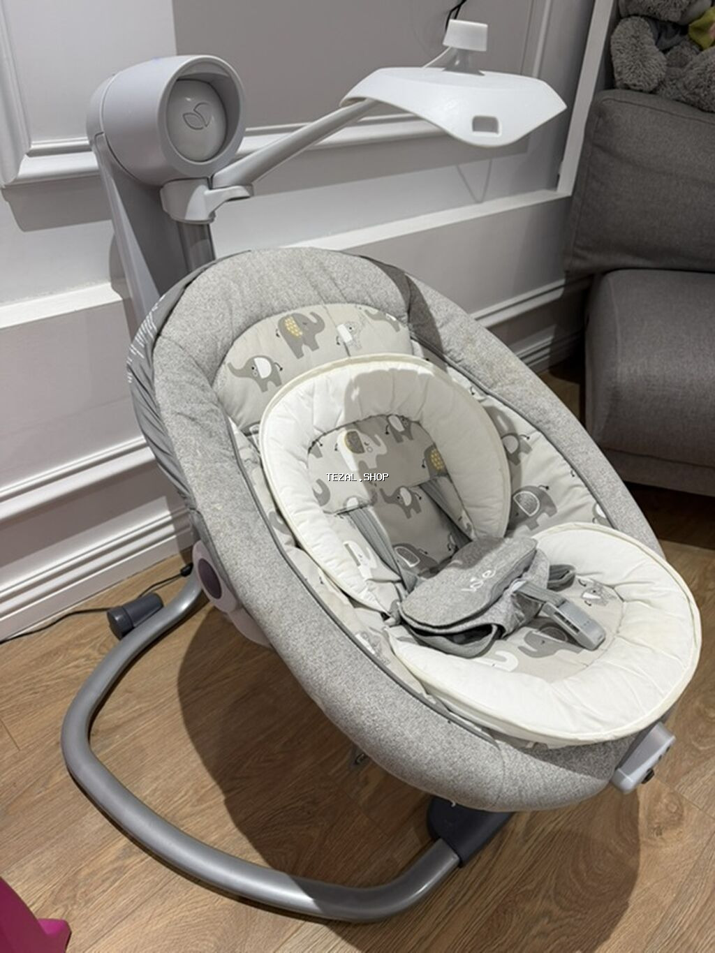 Uşaq üçün elektrikli yelləncək/relaks kreslosu - Yumşaq, rahat