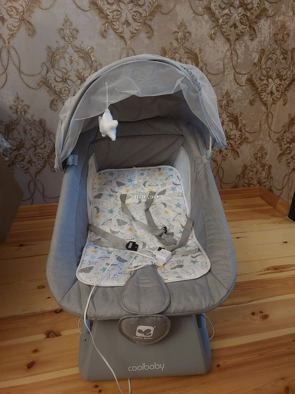 Oğlan və qız üçün, Beşik, Dəstsiz, Yellənmə mexanizm ilə - şəkil 2